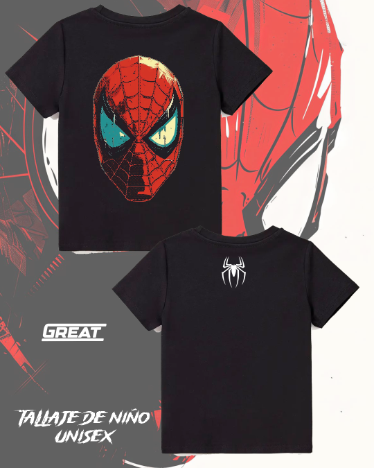 Camiseta NIÑO Unisex - Spiderman Mascara